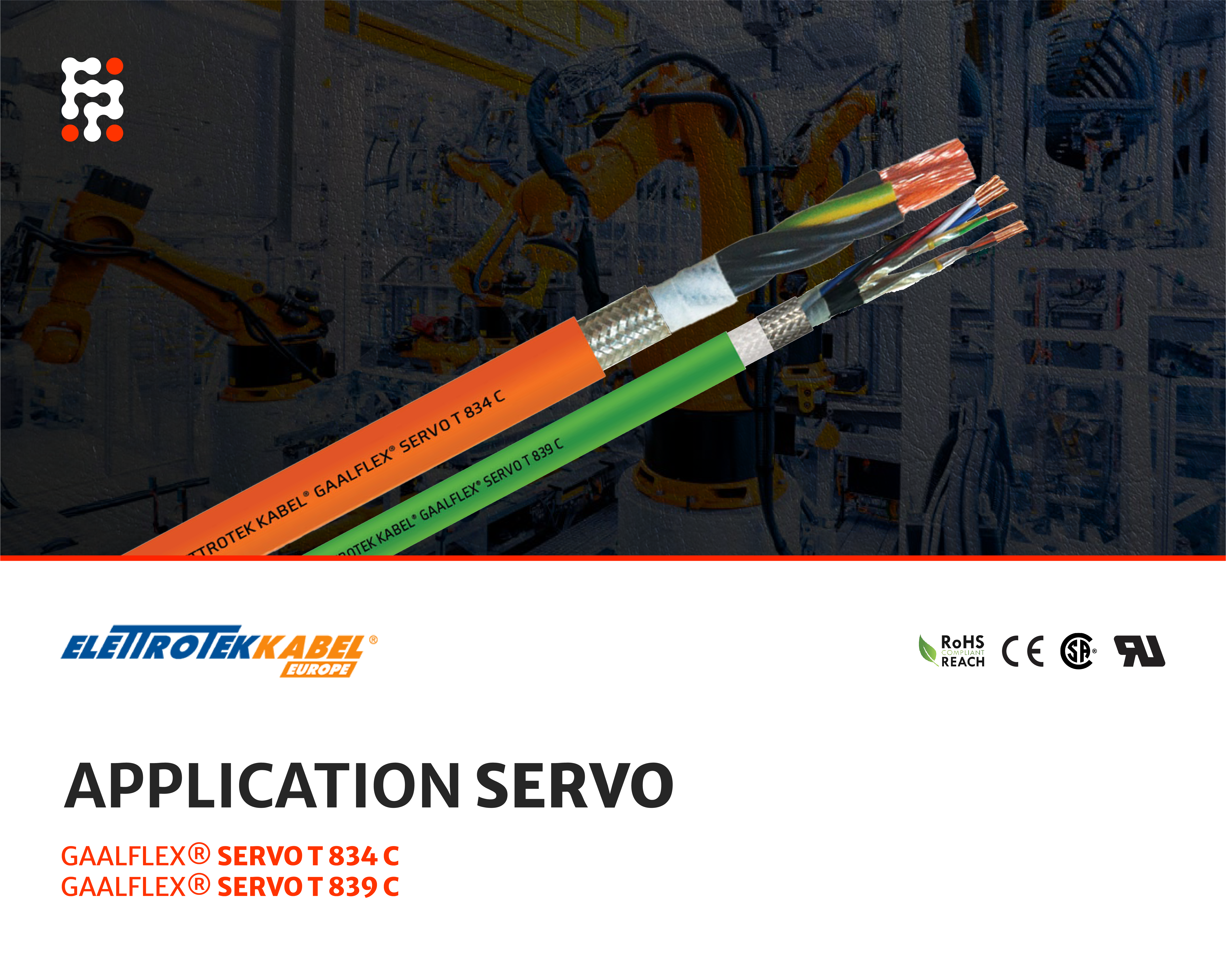 APPLICATION SERVO – Elettrotek kabel