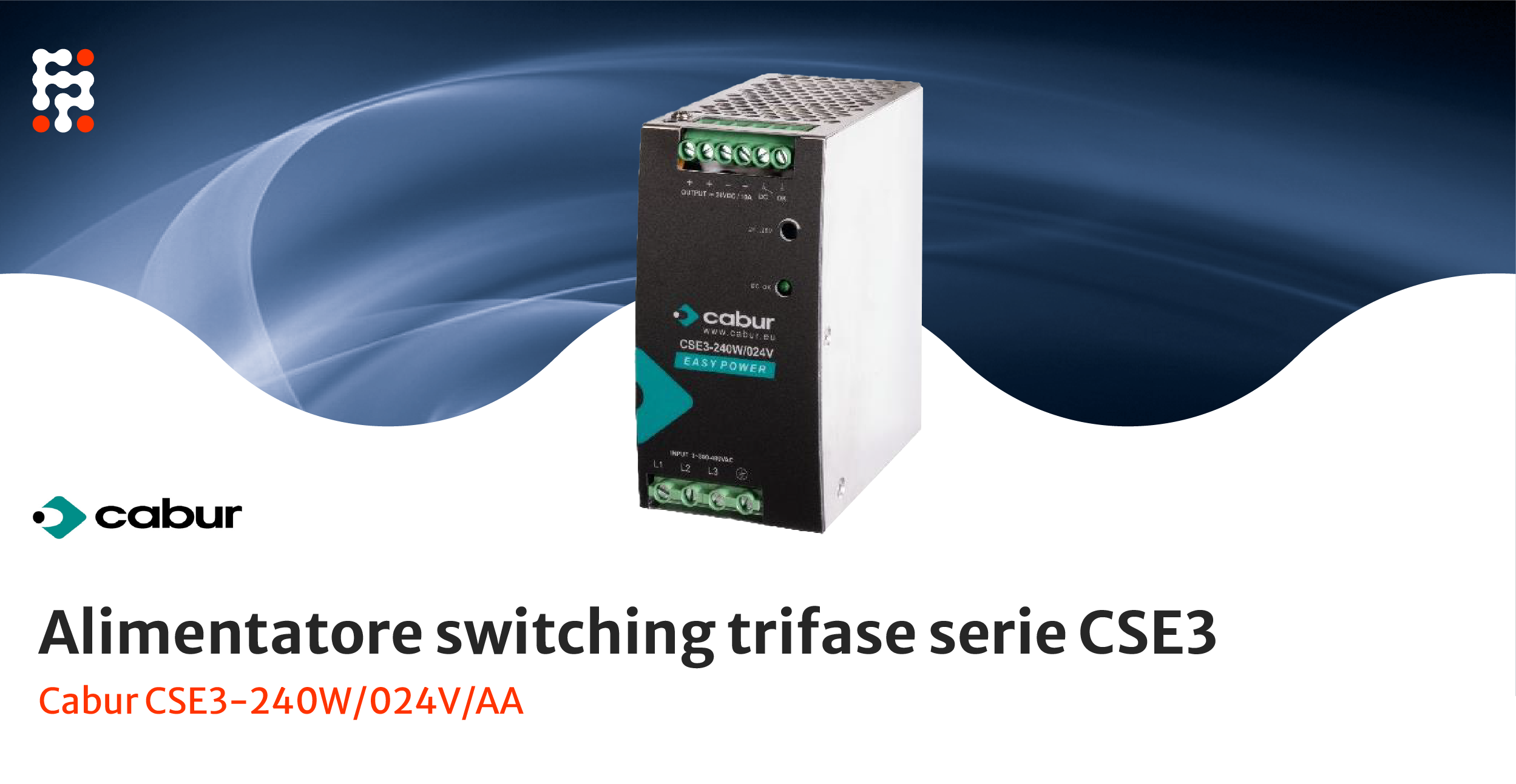 Alimentatore Switching Trifase CSE3-240W/024V/AA